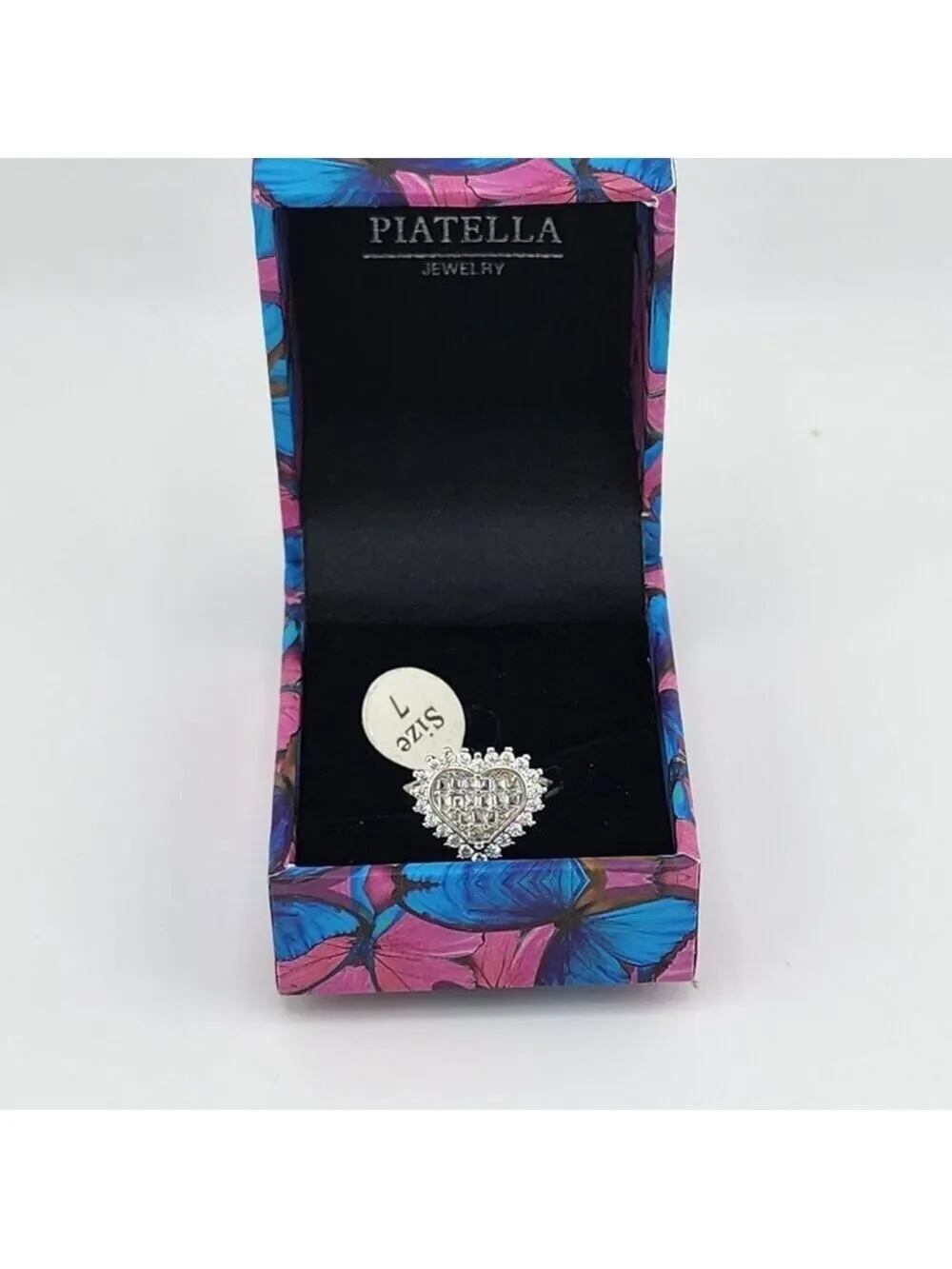 Brand New Gold Plated Heart Cz Stones Ring